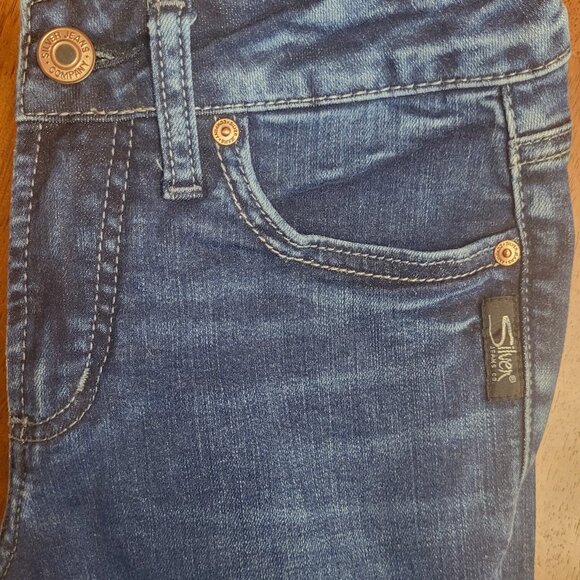 Silver ~ Sz W25 / L23.5 ~ Suki Capri Jeans ~ Excellent / New Condition - Picture 8 of 10
